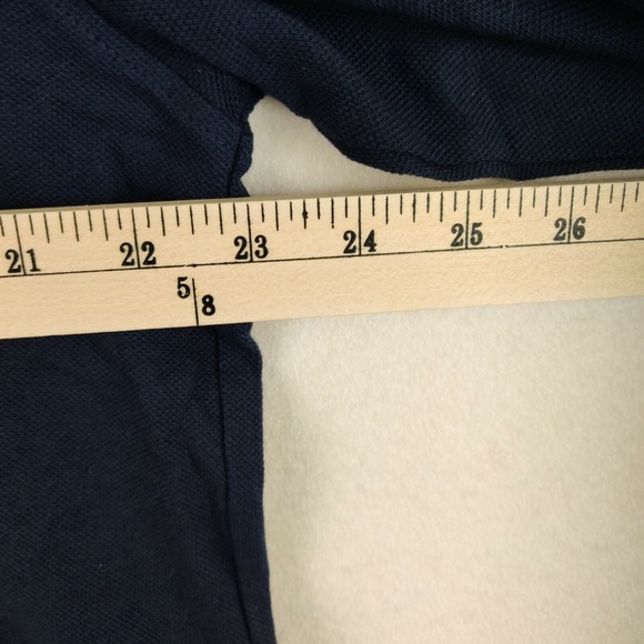 Nautica Mens Long Sleeve Polo Shirt Classic Fit XXLarge Navy Blue Polo Rugby 2XL - Picture 10 of 11